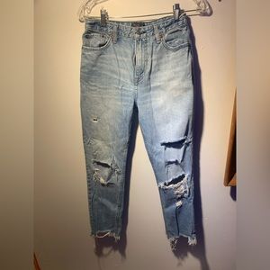 Abercrombie and Fitch ripped jeans